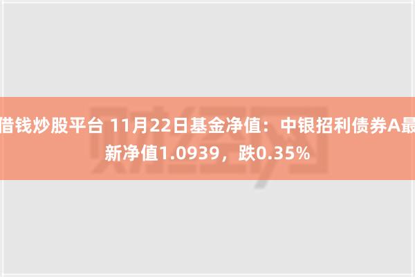 借钱炒股平台 11月22日基金净值：中银招利债券A最新净值1.0939，跌0.35%